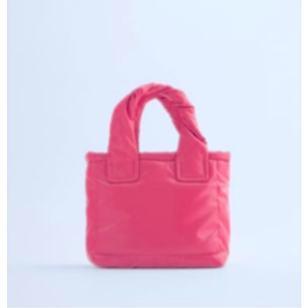 NWT Zara quilted nylon puffer pink mini bag